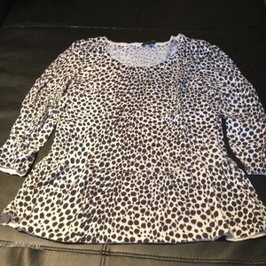 Peplum cheetah print sweater
